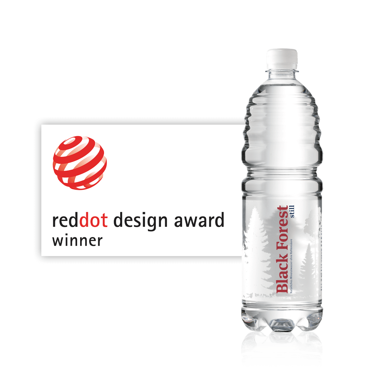 Flaschenabbildung Black Forest still mit red dot award
