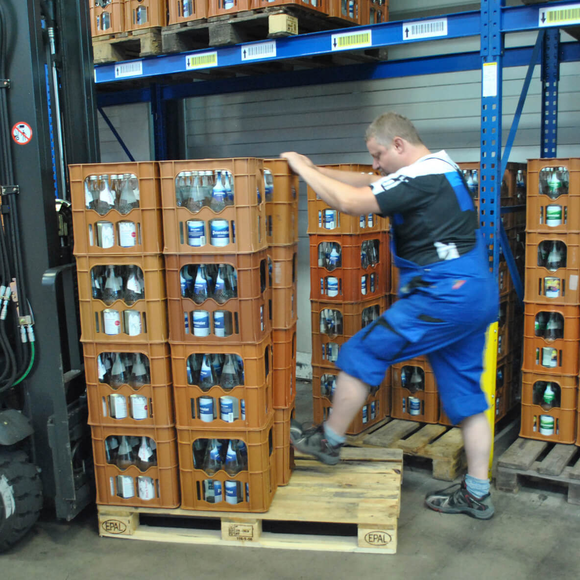 Beladen des Gabelstaplers